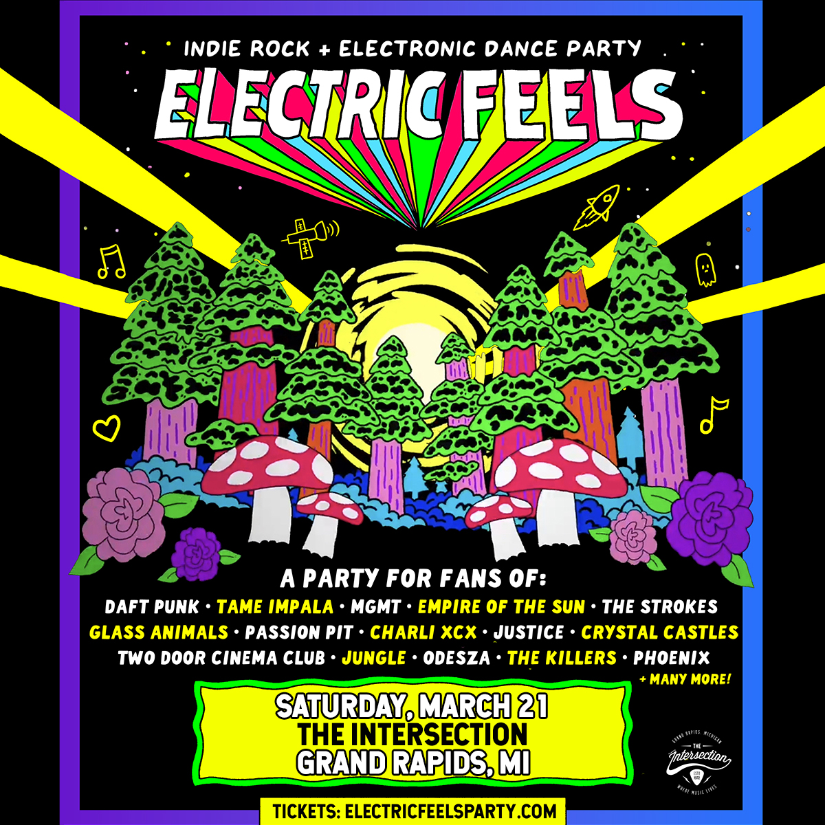Electric Feels: Indie Rock + Electronic Dance Party